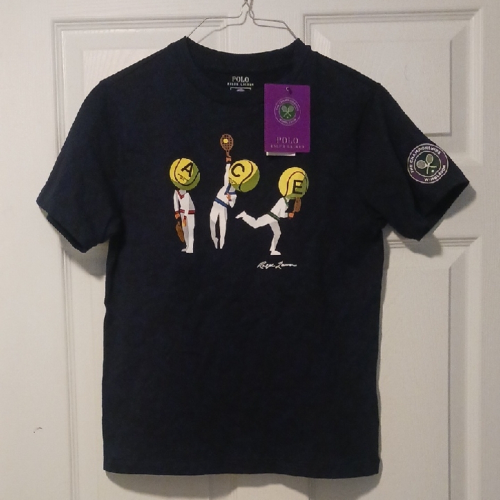 Polo by Ralph Lauren Kids Navy Tennis Graphic Tee - Picture 2 of 7